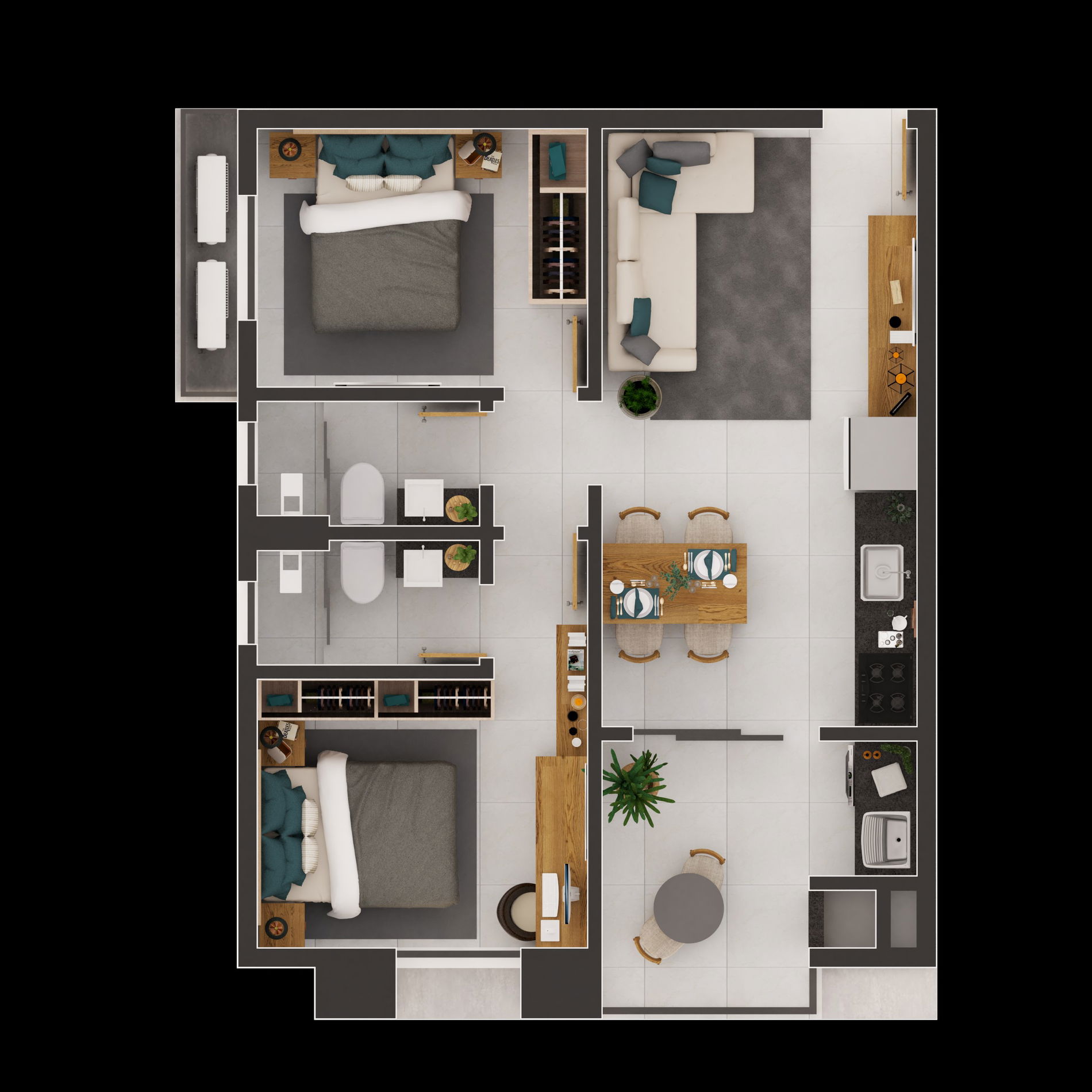 Apartamento com 2 Dormitórios à venda, 56 m² por R$ 391.950,00 Apartamento com 2 Dormitórios à venda, 56 m² por R$ 391.950,00