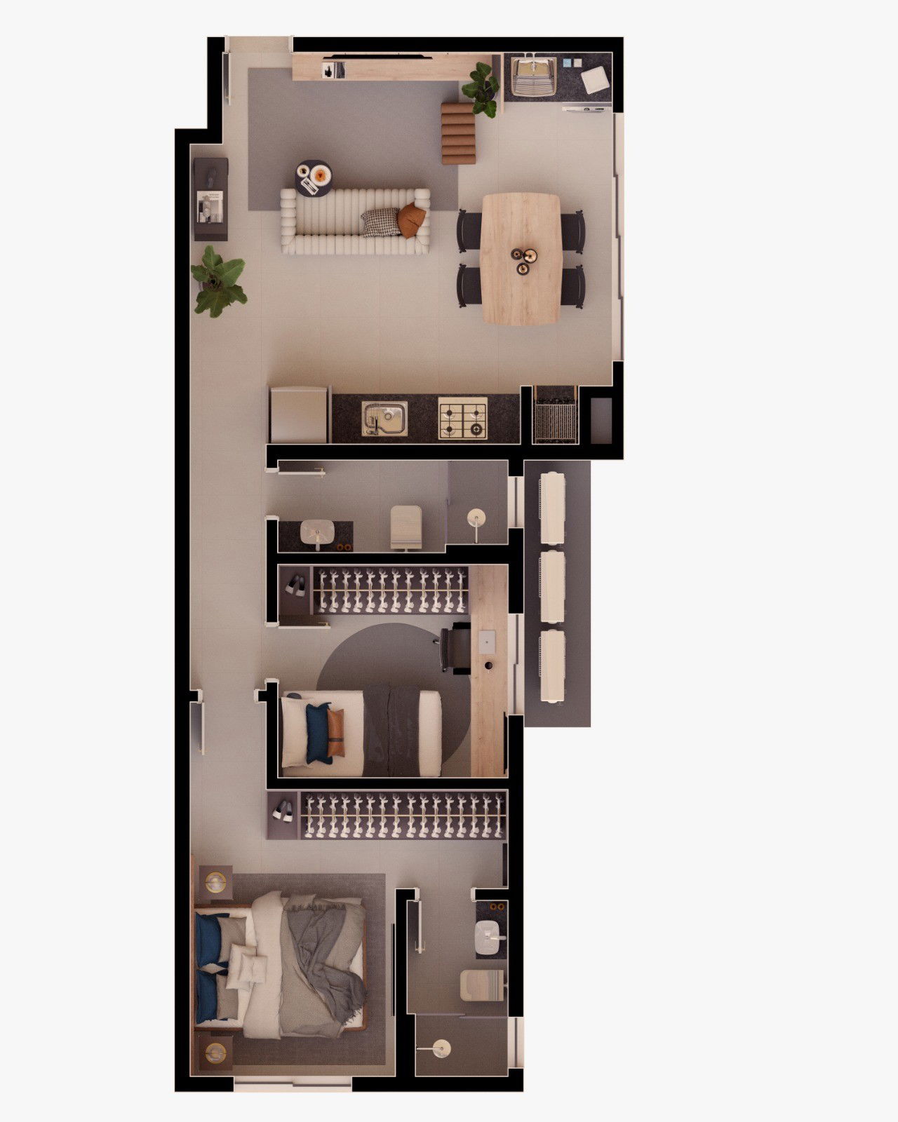 Apartamento com 2 Dormitórios à venda, 57 m² por R$ 380.291,00 Apartamento com 2 Dormitórios à venda, 57 m² por R$ 380.291,00